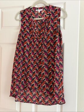 DR2 Multicolor Zigzag-Print Sleeveless Camisole